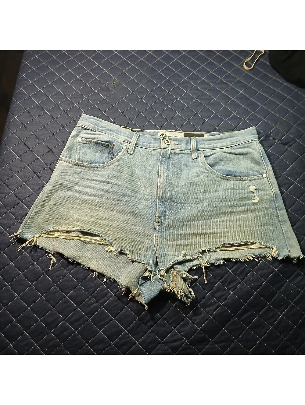 Levi's SilverTab Mason denim shorts light wash distressed cutoff W33